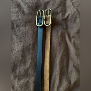 Women’s Leather Belts in Black and Tan